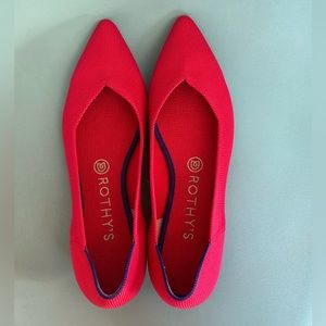 Rothy’s Hot Pink Point Flats